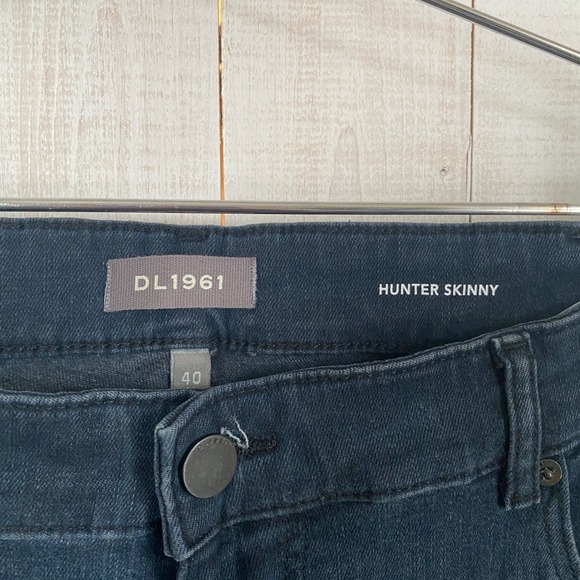DL1961 Hunter Skinny Jeans Mens 40 Dark Indigo DL Ultimate Botanic Fiber Stretch - Picture 2 of 9